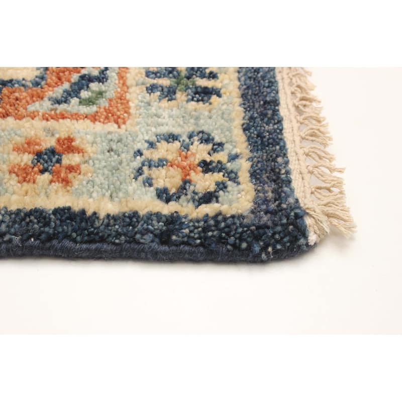 ECARPETGALLERY Hand-knotted Jules Serapi Dark Navy Wool Rug - 5'3 x 7'4