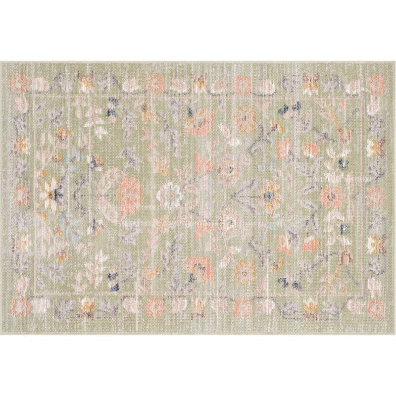 Crosswood Helen Traditional Floral Indoor Polyester Area Rug