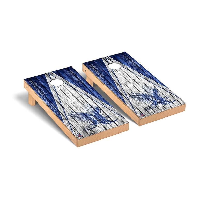 Dickinson State Blue Hawks Triangle Cornhole Board Set