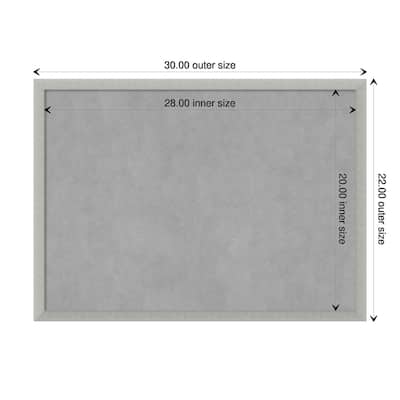Amanti Art Silver Leaf Framed Magnetic Board