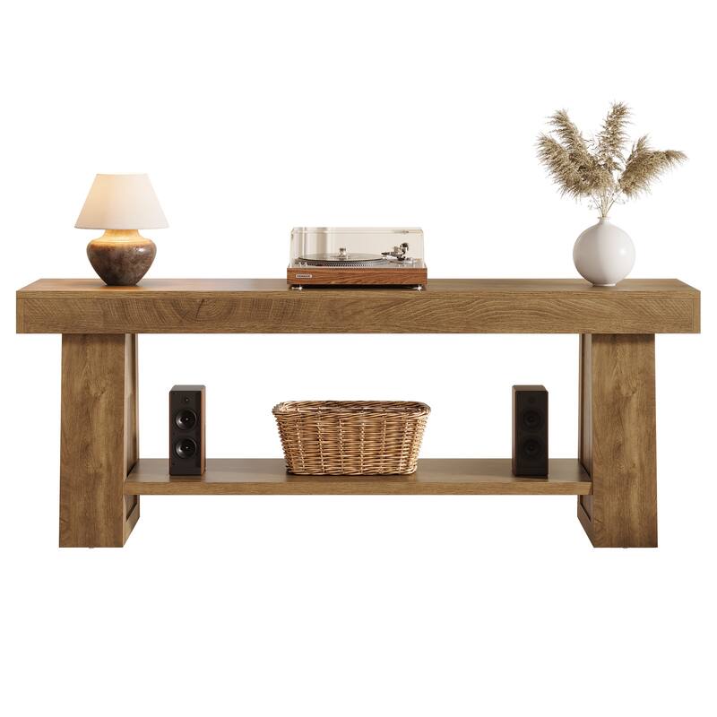 63" TV Stand for TVs up to 75 Inch, Rustic Entertainment Center