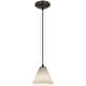 preview thumbnail 1 of 3, Access Lighting Martini - Glass Pendant - Cord - Oil Rubbed Bronze Finish - White Glass Shade Oil Rubbed Bronze