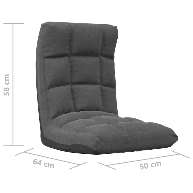 vidaXL Floor Chair Lounge Chair Chaise Lounge Folding Floor Lounger Fabric