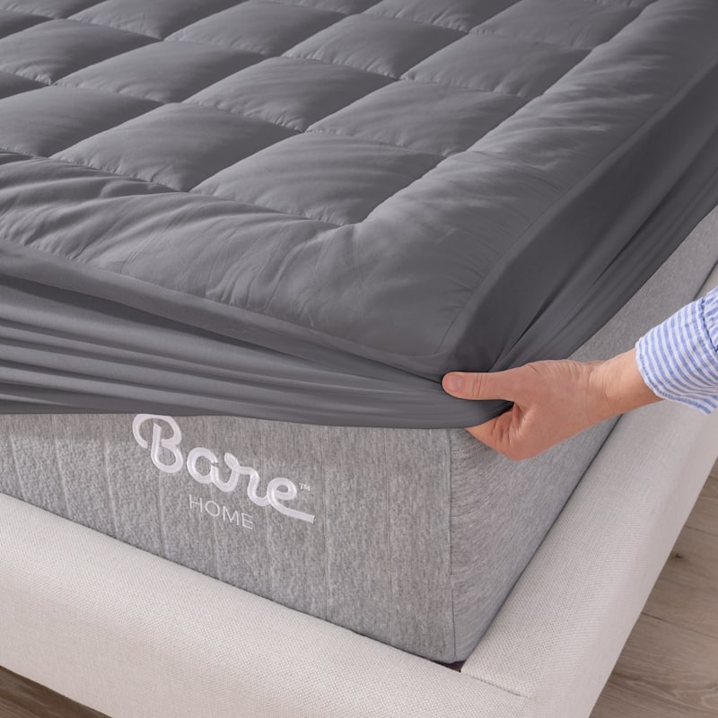 Bare Home Deep Pocket Cotton Top Mattress Pad