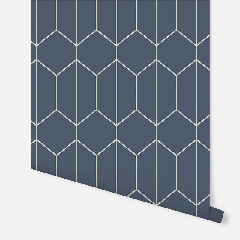 Arthouse Orson Navy Trellis Wallpaper