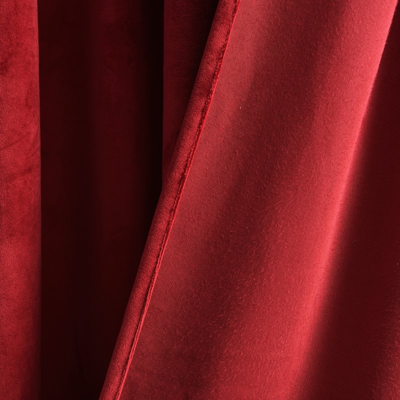 Lush Decor Prima Velvet Solid Light Filtering Back Tab Rod Pocket Window Curtain Panels Set