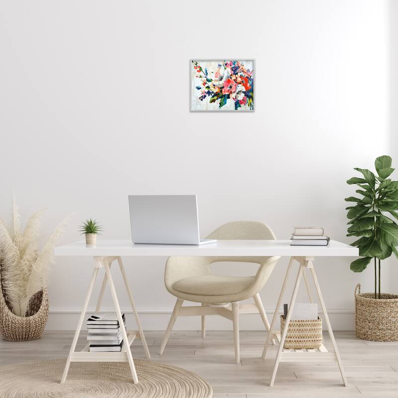 Stupell Abstract Flower Blooming Branch Framed Giclee Art Design By Franklyn Gregory