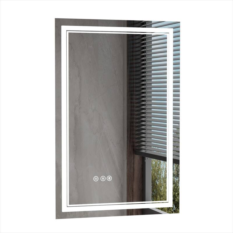 Modland Small Size LED Bathroom Mirror Back & Front Lighted Anti-Fog