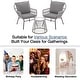 preview thumbnail 20 of 52, EROMMY 3-Piece Patio Conversation Set with Glass Table & 2 Armchairs, Seat Cushions