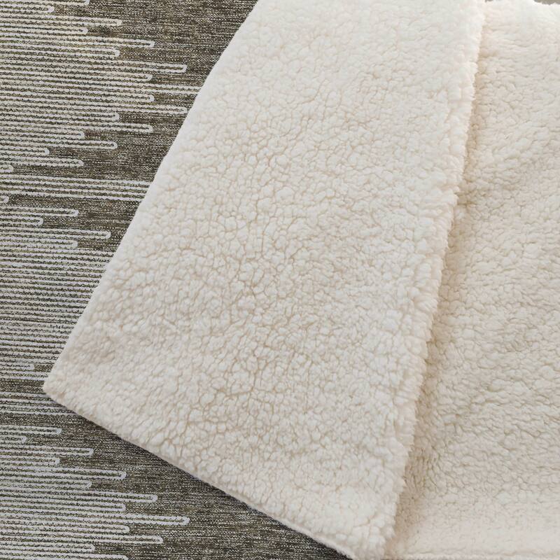 Premium Machine Washable Boho Moroccan Sherpa Throw Blanket