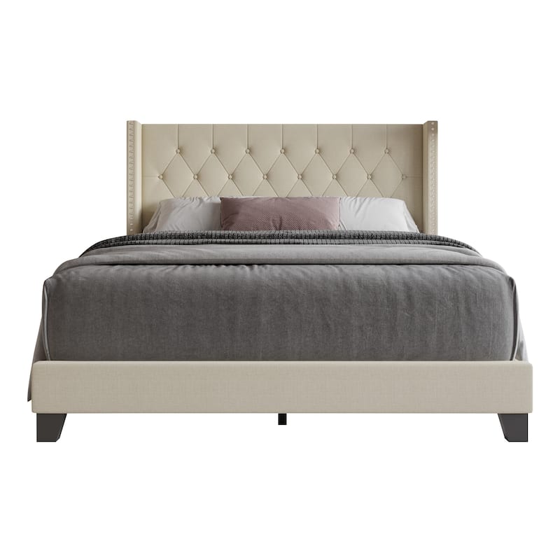 Homer Tufted Upholstered Panel Bed