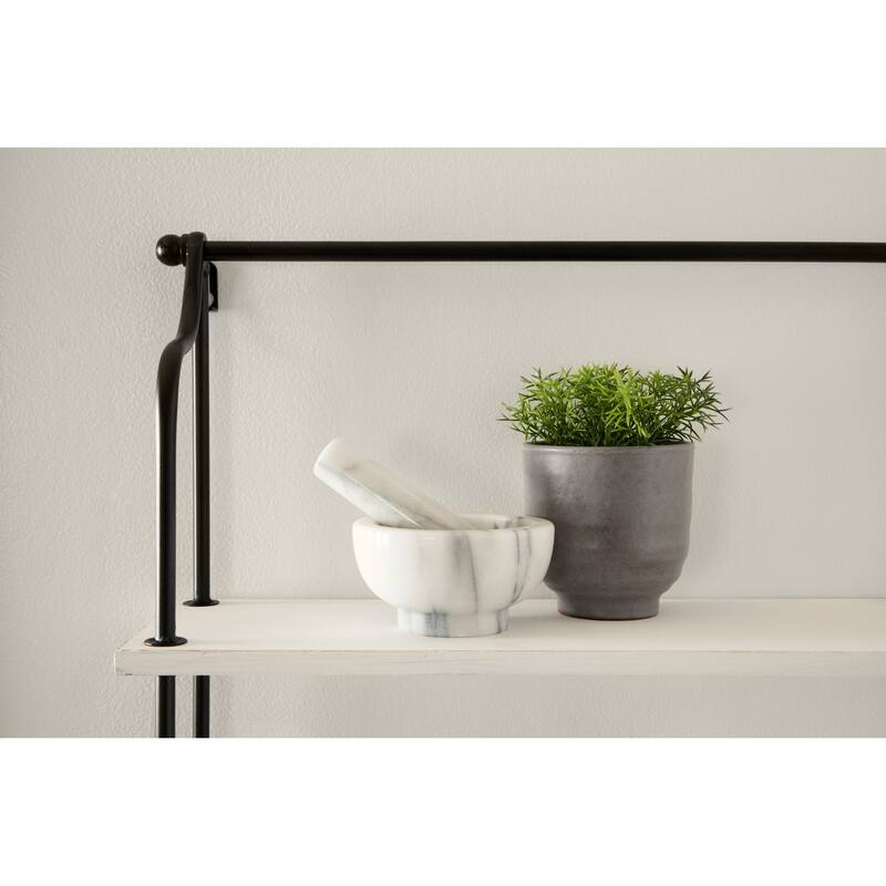 Kate and Laurel Walters Wood and Metal 3-tier Floating Shelf