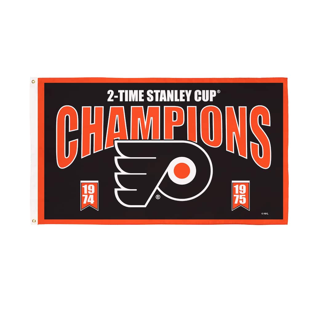 Philadelphia Flyers Single Sided Flag w/ 2 Grommets, 3'x5' Multi Win Flag