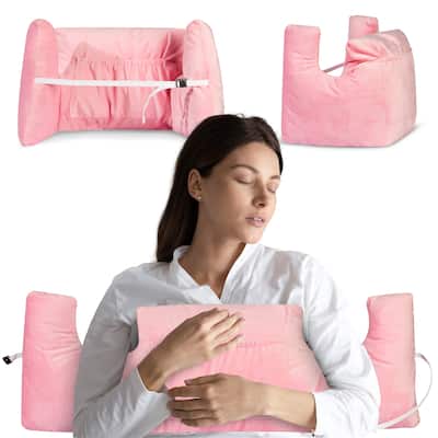 Cheer Collection Post Mastectomy Pillow with Front and Back Pockets - Pink