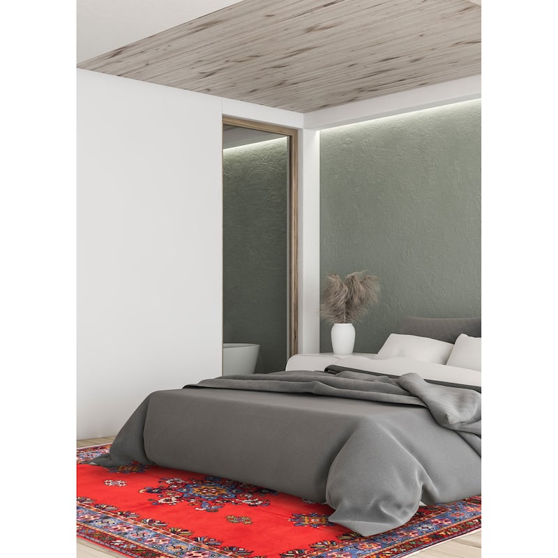 ECARPETGALLERY Hand-knotted Royal Maroc Red Wool Rug - 5'9 x 8'0