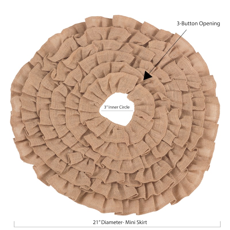 Ruffled Jute Christmas Tree Skirt