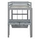 preview thumbnail 7 of 10, Kid-Friendly Design Twin Size Loft Bed with Desk and LED Light