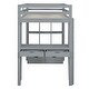 preview thumbnail 7 of 10, Twin Size Loft Bed with Large Shelves, Writing Desk and LED Light