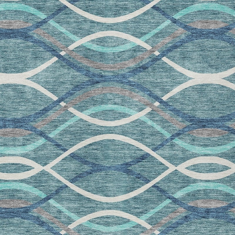 HomeRoots Abstract Transitional Rectangle Outdoor Rug