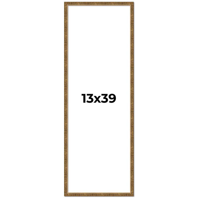 13x39 Frame Gold Kingsley Distressed Solid Wood Picture Frame Width