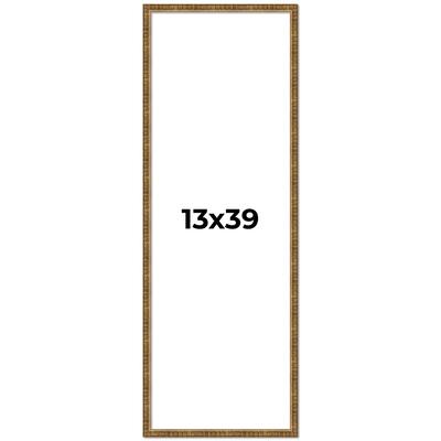 13x39 Frame Gold Kingsley Distressed Solid Wood Picture Frame Width