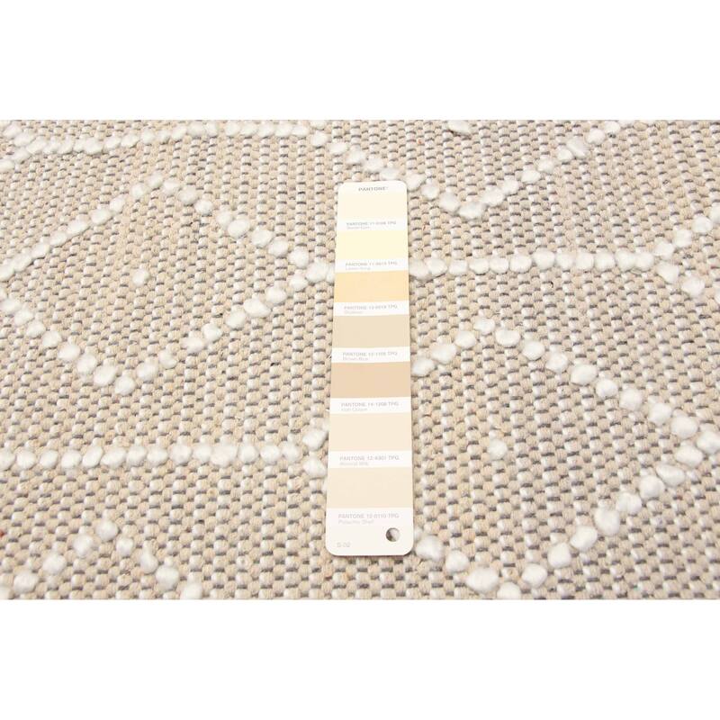 ECARPETGALLERY Braid weave Sienna Tan Wool Rug - 6'0 x 9'2