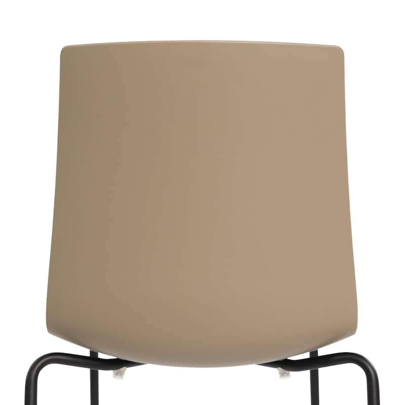 Furnish Theory Aero-S Pro Indoor/Outdoor Stackable Dining Side Chairs Polypropylene Shell & Powder-Coated Steel Legs (Set of 2)