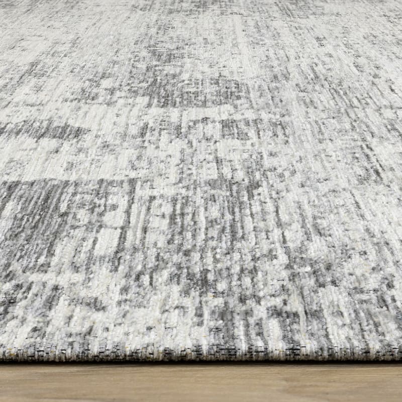 Kylie Collection - Grey Border Area Rug, 5'1" x 7'7"
