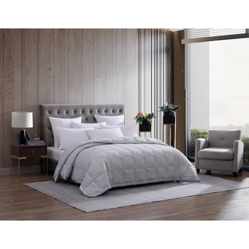 Serta Microfiber White Down Blanket - Grey - King
