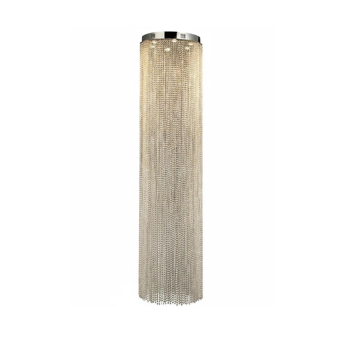 Transitional 6-Light Chrome Metal Chandelier With Chain Drop - N/A