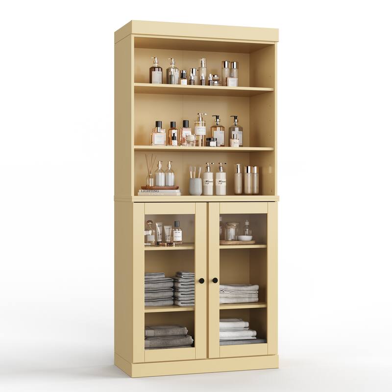 100% Solid Wood 32" Bathroom Cabinet with Optional Doors by Palace Imports