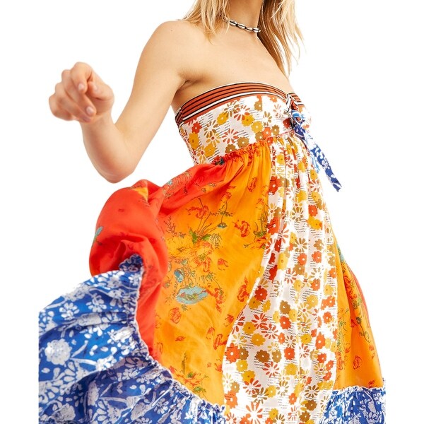 free people golden dreams strapless maxi dress