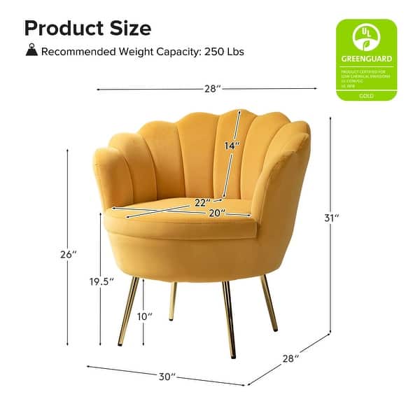 dimension image slide 4 of 18, HULALA HOME Xabier Cute Modern Upholstered Barrel Chair Accent Chair with Tufted Back