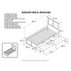 preview thumbnail 10 of 9, AFI Madison Twin XL Platform Bed with Matching Footboard & Storage Drawers in Walnut