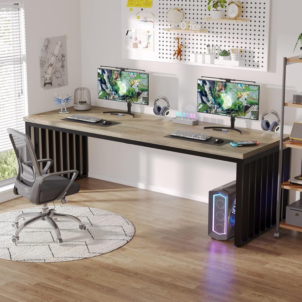 78.74" Extra Long 2-Person Computer Desk, Double Workstation Study Table for Home Office