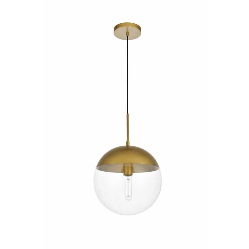 Elegant Lighting Eclipse Single Light 12" Wide Pendant with Clear