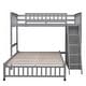 preview thumbnail 20 of 35, Wooden Twin Over Full Bunk Bed with Six Drawers, Shelves,Rolling Bottom Bed,Twin Size Upper Bunk, Full Size Bottom Bunk