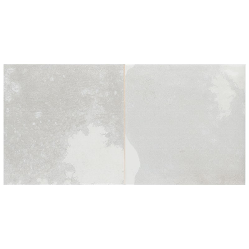 Merola Tile Kings Luxe Tradition Square Silver 7-7/8" x 15-3/4" Ceramic Wall Tile