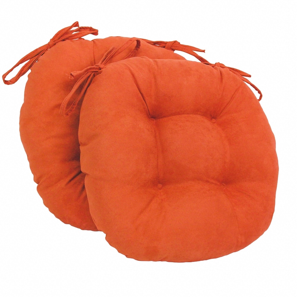 16-inch Round Indoor Microsuede Chair Cushions (Set of 2, 4, or 6)