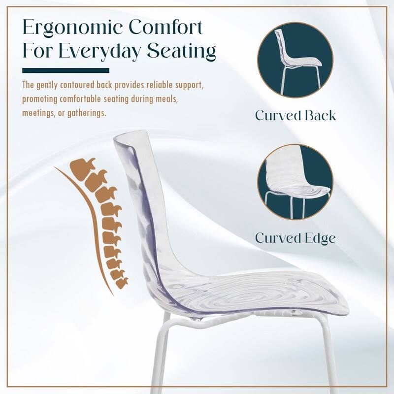 ABS Plastic Dining Chair with Stainless Steel Base Astor Series