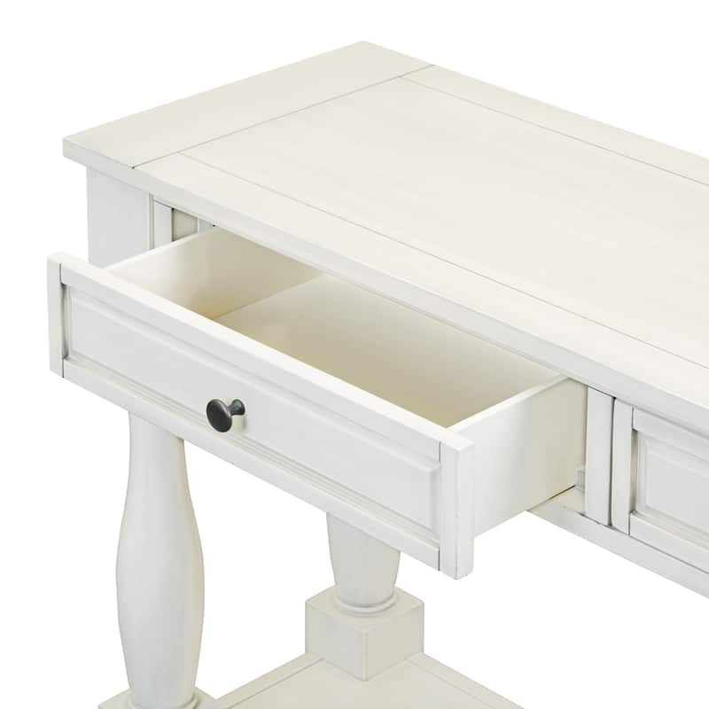 Console Table 63" Long Console Table with Drawers and Shelf for Entryway, Hallway, Living Room