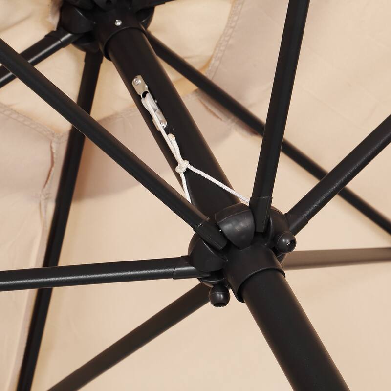 Ainfox 9ft Outdoor Patio Umbrella Multi-color Crank Lift Without Base