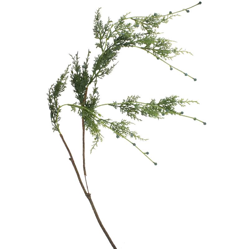35.5" Green and Brown Cypress Hanging Artificial Christmas Spray