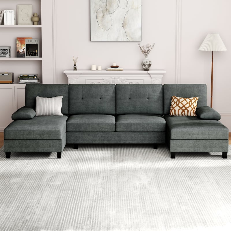Sectional Sofa Couches for Living Room - Grey