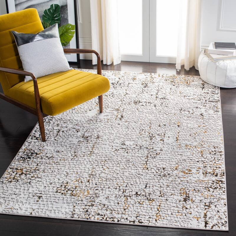 SAFAVIEH Amelia Valvi Modern Abstract Rug - 8' x 10' - Grey/Gold