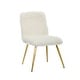 preview thumbnail 8 of 17, Porthos Home Gwen Dining Chairs, Plush Upholstery, Gold Legs, Armless