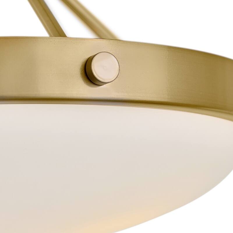 Lark 84363 Gus 3 Light 15" Wide Semi-Flush Ceiling Fixture