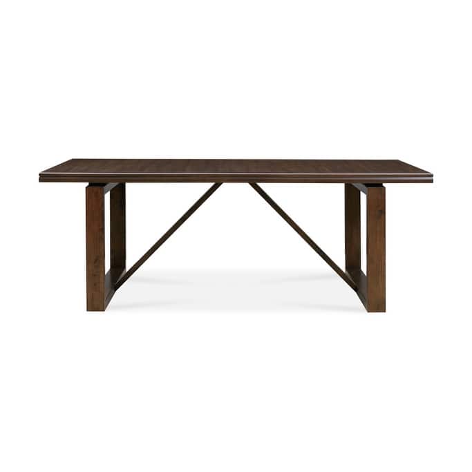 HomeRoots 84" Dark Brown Wood Sled Base Dining Table - 84 in. x 30 in. x 42 in.
