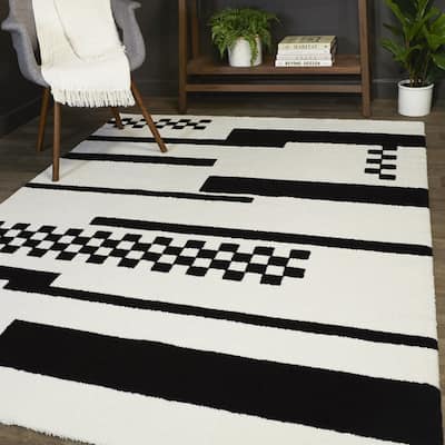 Bernini Modern Checkered Area Rug