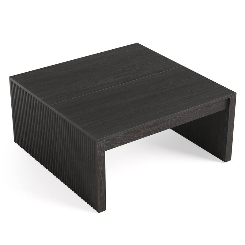 Mid-Century Modern Square Coffee Table, Living Room Bedroom Center Cocktail Accent Table